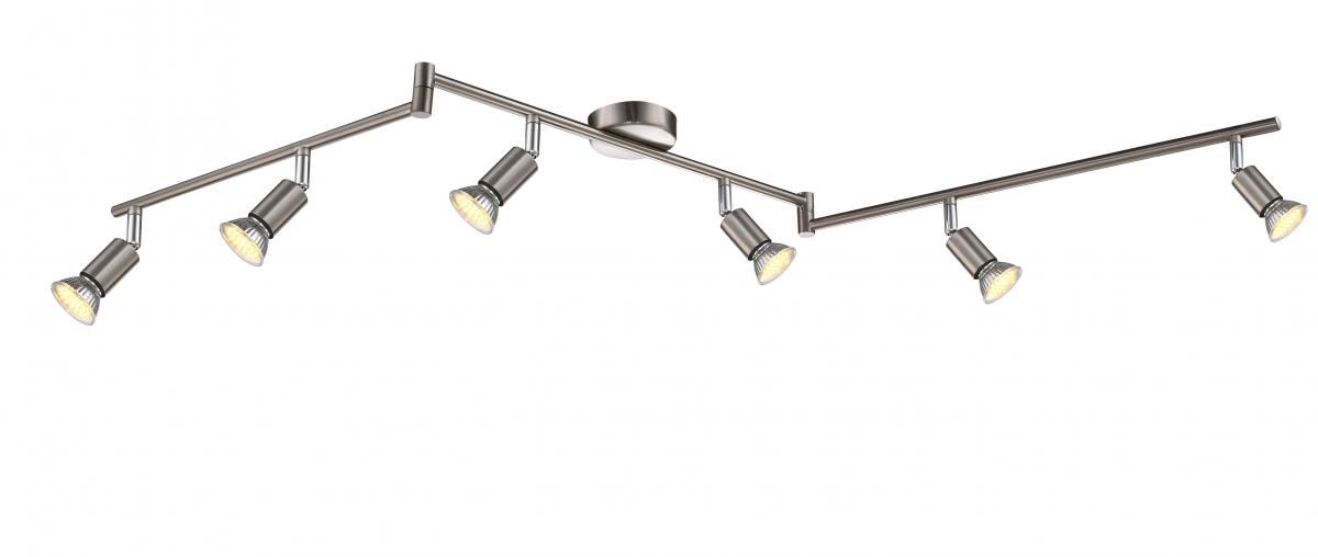 Globo Lighting - MATRIX - Strahler Metall Nickel matt, 6x GU10 LED