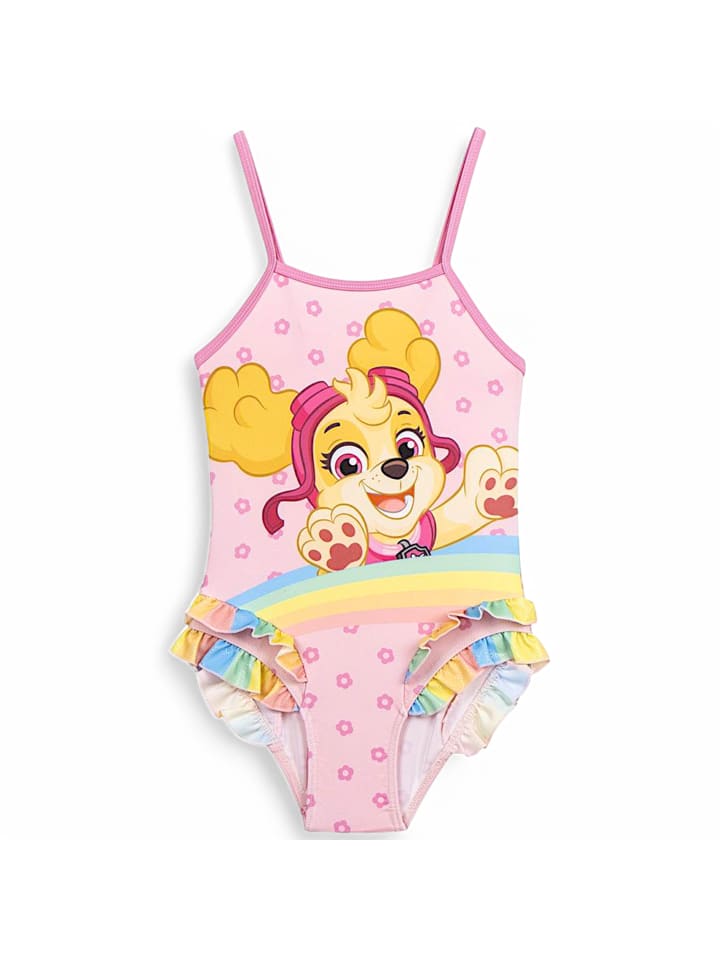 Paw Patrol Badeanzug Paw Patrol Skye mit Rüschendetails & Glitzer in Rosa günstig kaufen