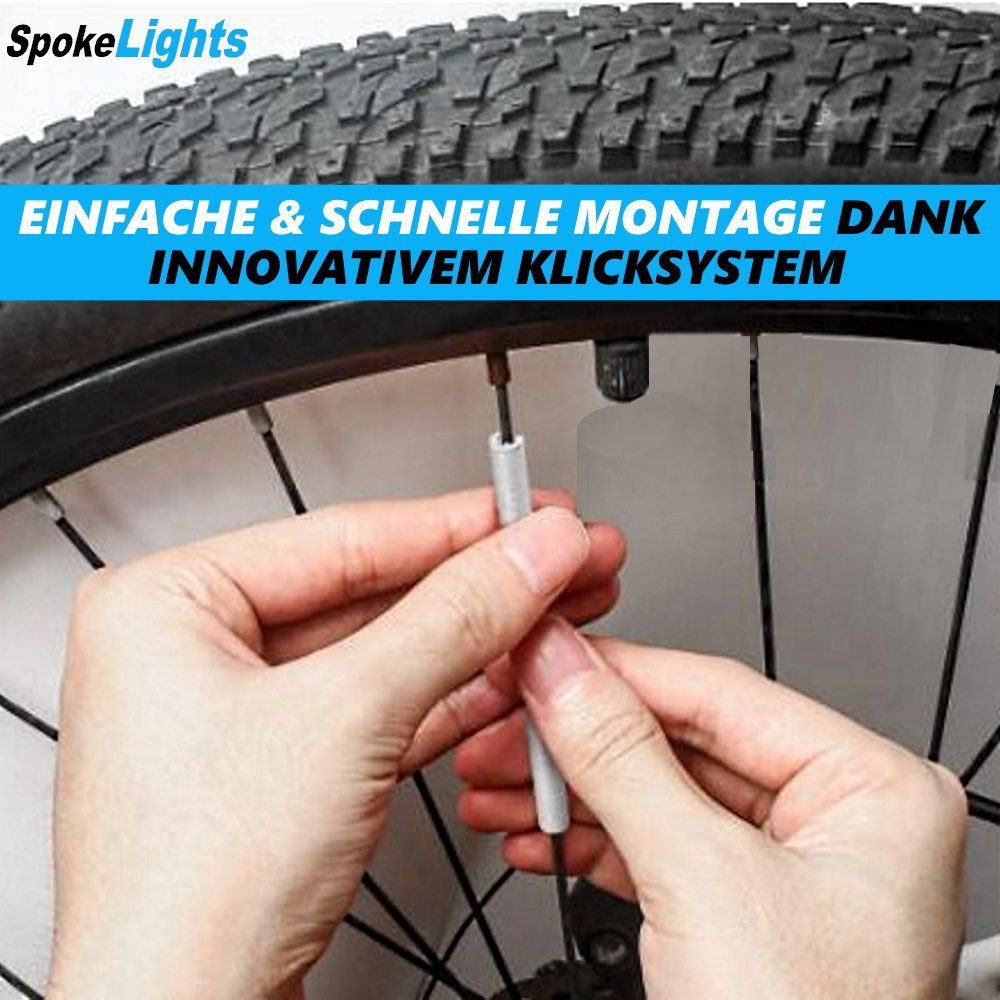 MAVURA Fahrradreflektor SpokeLights Fahrrad Speichen Reflektoren Speichenreflektoren, (Katzenaugen Stäbe Speichenlicht Rad), Strahler Fahrrad Licht Speichensticks weiß [36er Set]
