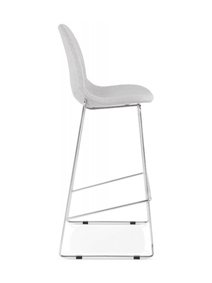 KADIMA DESIGN Barhocker aus Metall und Stoff | Sitzhocker mit Polsterung in Grau-Silber günstig kaufen onesize