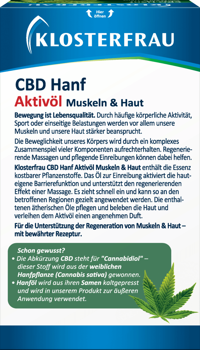 CBD Hanf Aktivöl, 50 ml