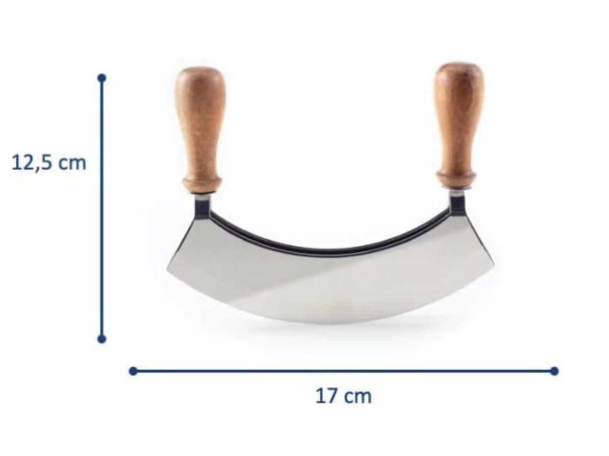 Hanseküche Wiegemesser Wiegemesser mit Brett – FSC®-zertifiziert, Nachhaltig, Ergonomisch Geformt, Langlebig