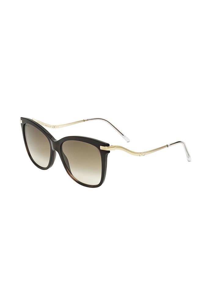 Jimmy Choo Damen-Sonnenbrille in Gold-Braun/ Beige günstig kaufen 55
