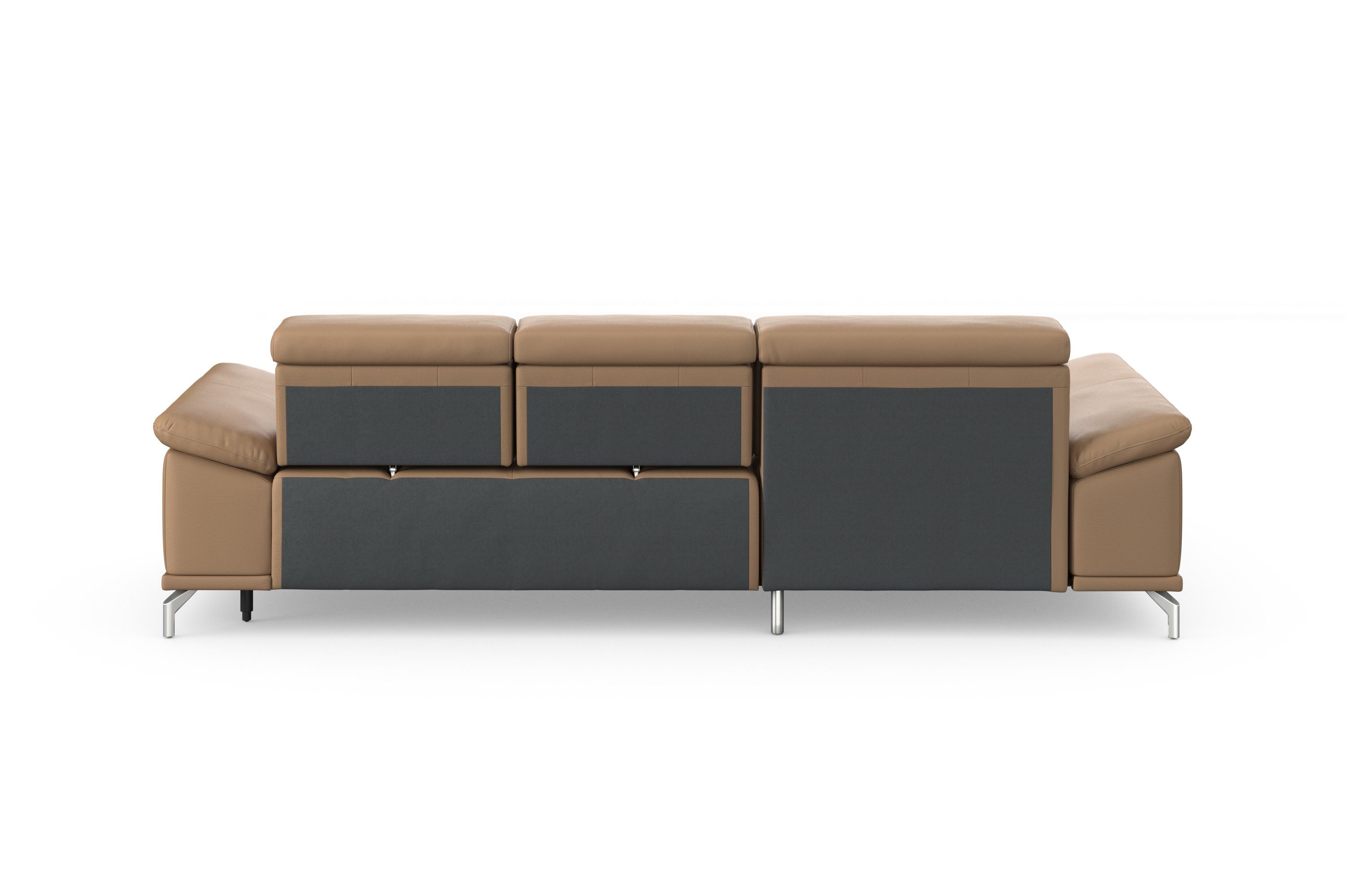 sit&more Ecksofa Cabrio, mit Sitztiefen- und Armteilverstellung sowie Federkern, 2 Nierenkissen