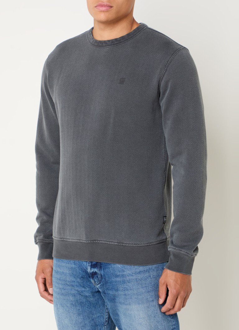 G-Star RAW  Sweater met verwassen afwerking en logo