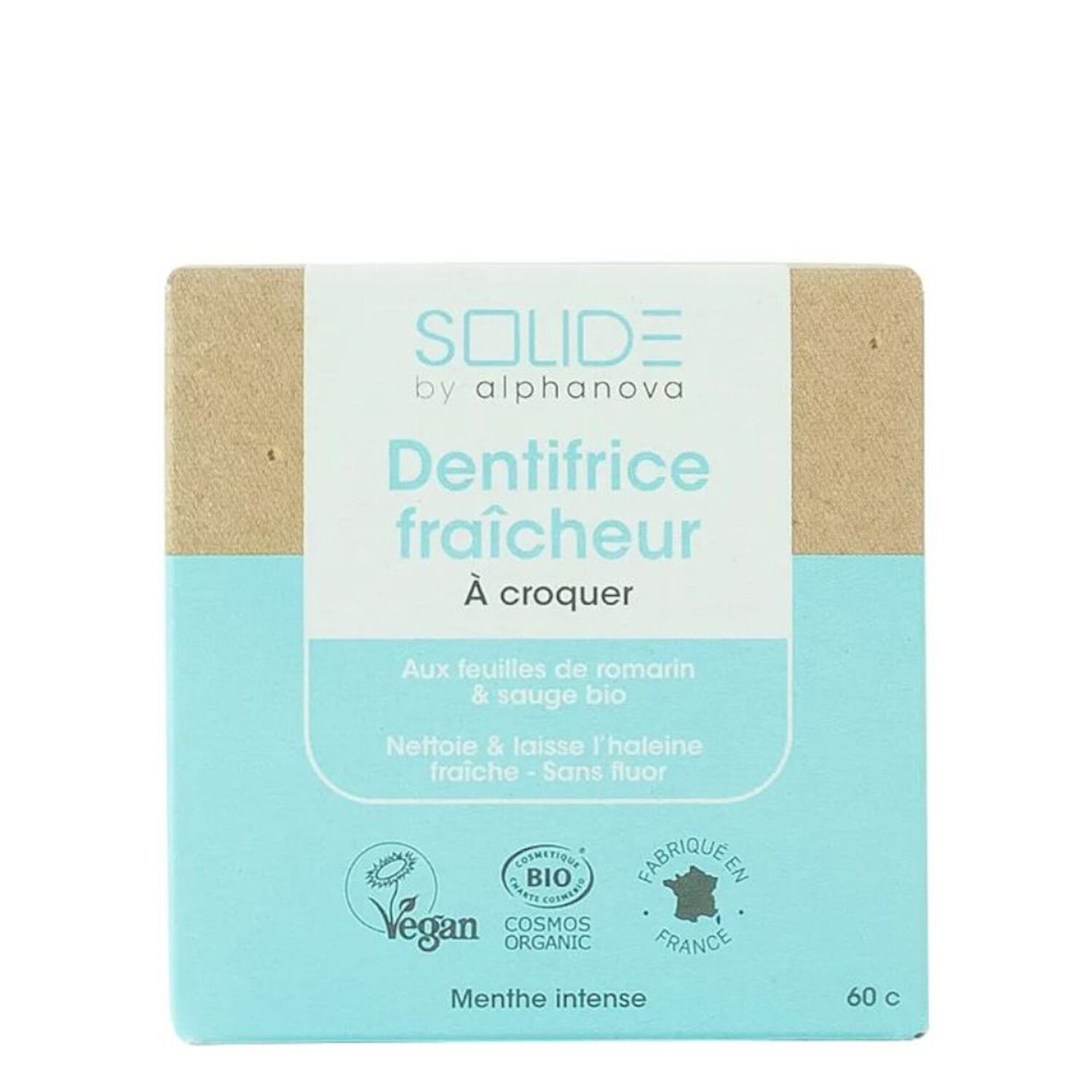 Alphanova Solide Dentifrice Fraîcheur Parfum Menthe Intense
