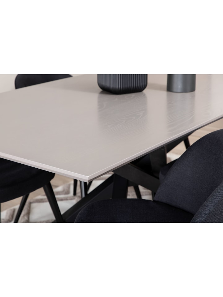 ebuy24 Essgruppe Piazza 22 (7-teilig) Schwarz 90 x 180 cm günstig kaufen onesize