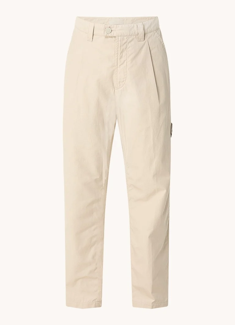 Pantaloni Stone Island 312F1 cu croi drept și buzunare laterale