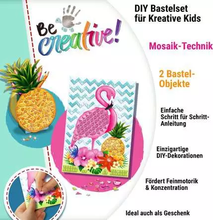 Mosaik Tropical - Bastelset für Kinder ab 7 Jahren