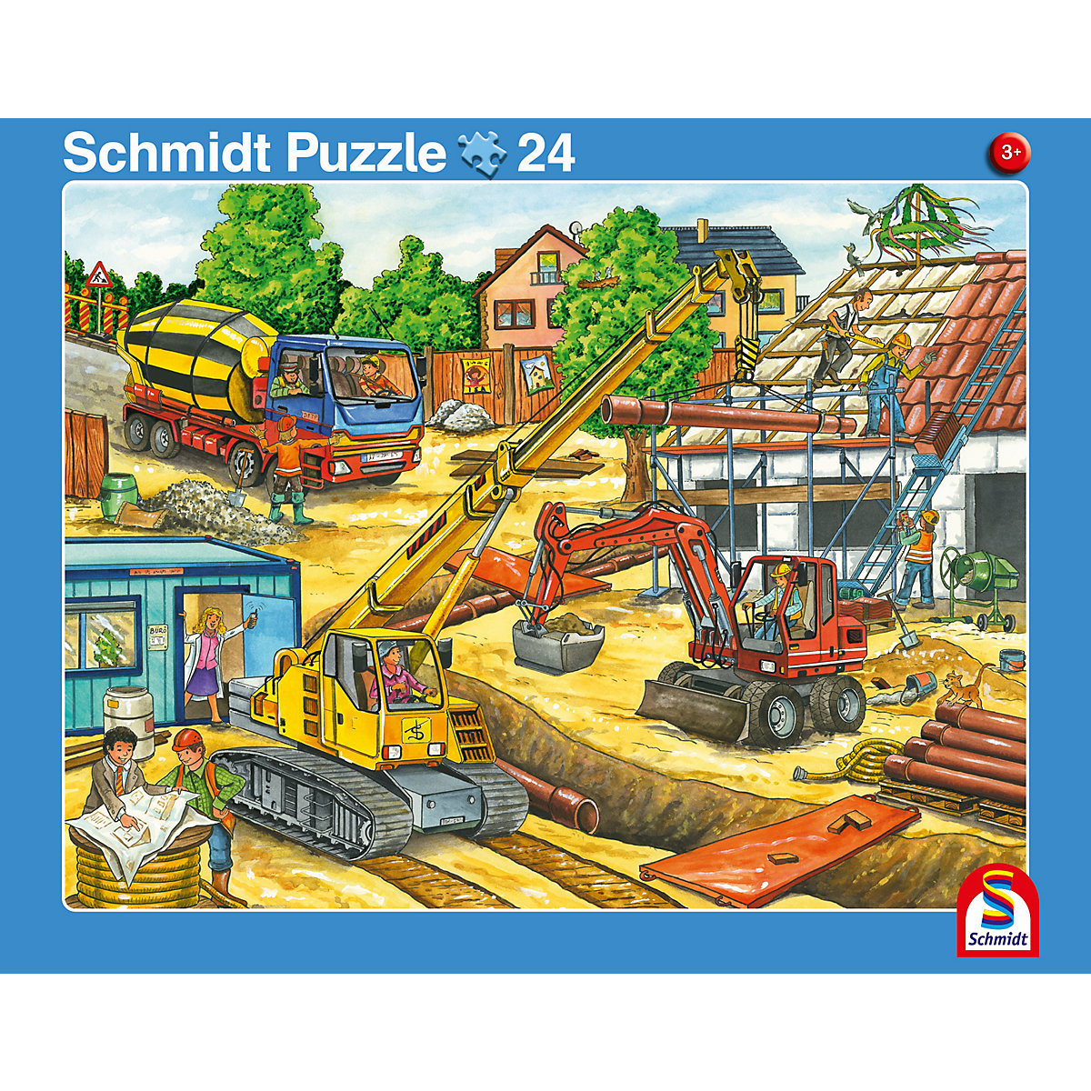 2er Set Rahmenpuzzles 16 Teile/24 Teile Fahrzeuge