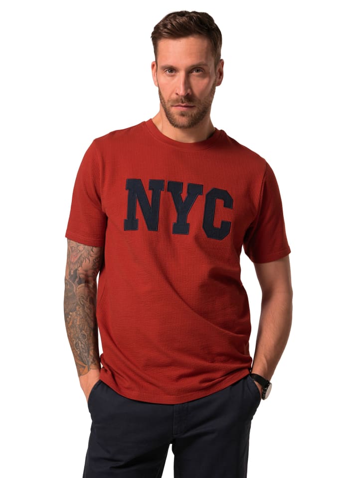 JP1880 Kurzarm T-Shirt in ziegelrot günstig kaufen
