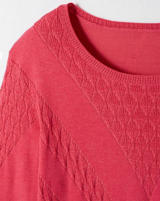 Pull maille fantaisie chaud Thermolactyl