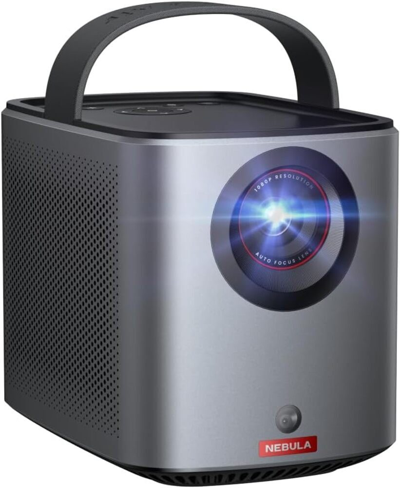 Nebula Anker Mars 3 Air Mini mit Google TV, Smart, WLAN Portabler Projektor (400 lm, 1080p px, mit Dolby Digital, 2*8W, 150-Zoll Bild, Integrierter Akku, 2,5 Stunden)