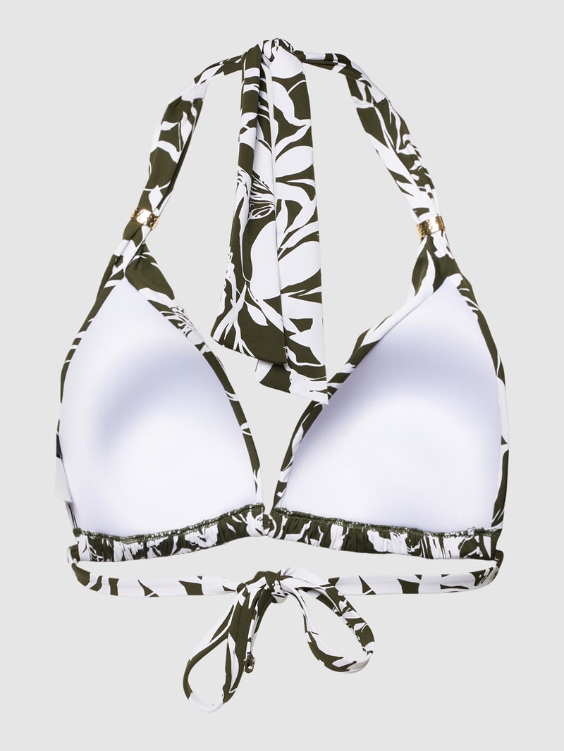 Bikini-Oberteil mit Schnürung Modell 'TROPIC' in khaki