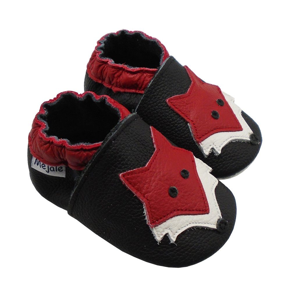 Yalion Weiche Leder Krabbelschuhe Lauflernschuhe Hausschuhe 100% Leder Hausschuh Rutschfestes