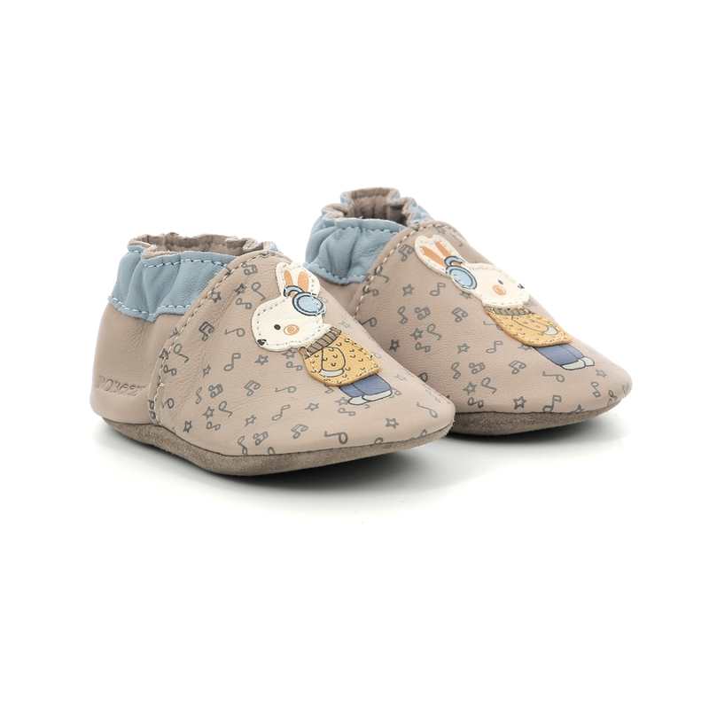 Chaussons cuir tannage vegetal Music Mood