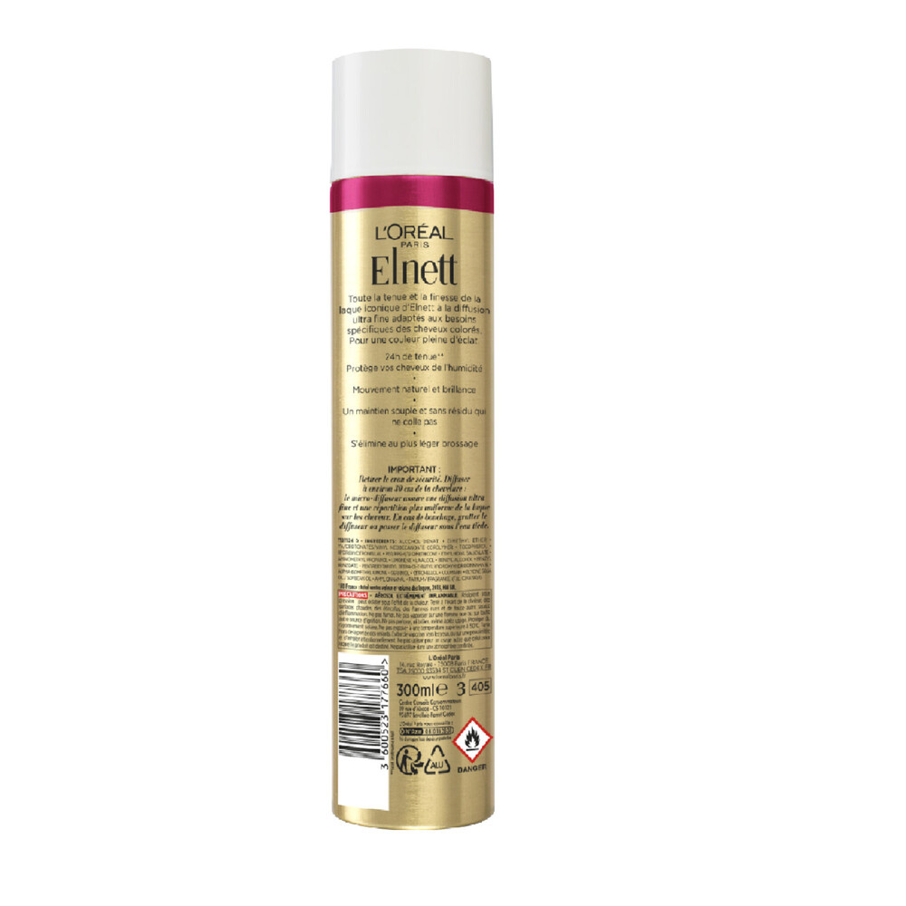 L'Oréal Paris L'Oréal Paris Elnett Satin Laque Protection Couleur Fix Forte 300ml Laque Protection Cheveux Colorés