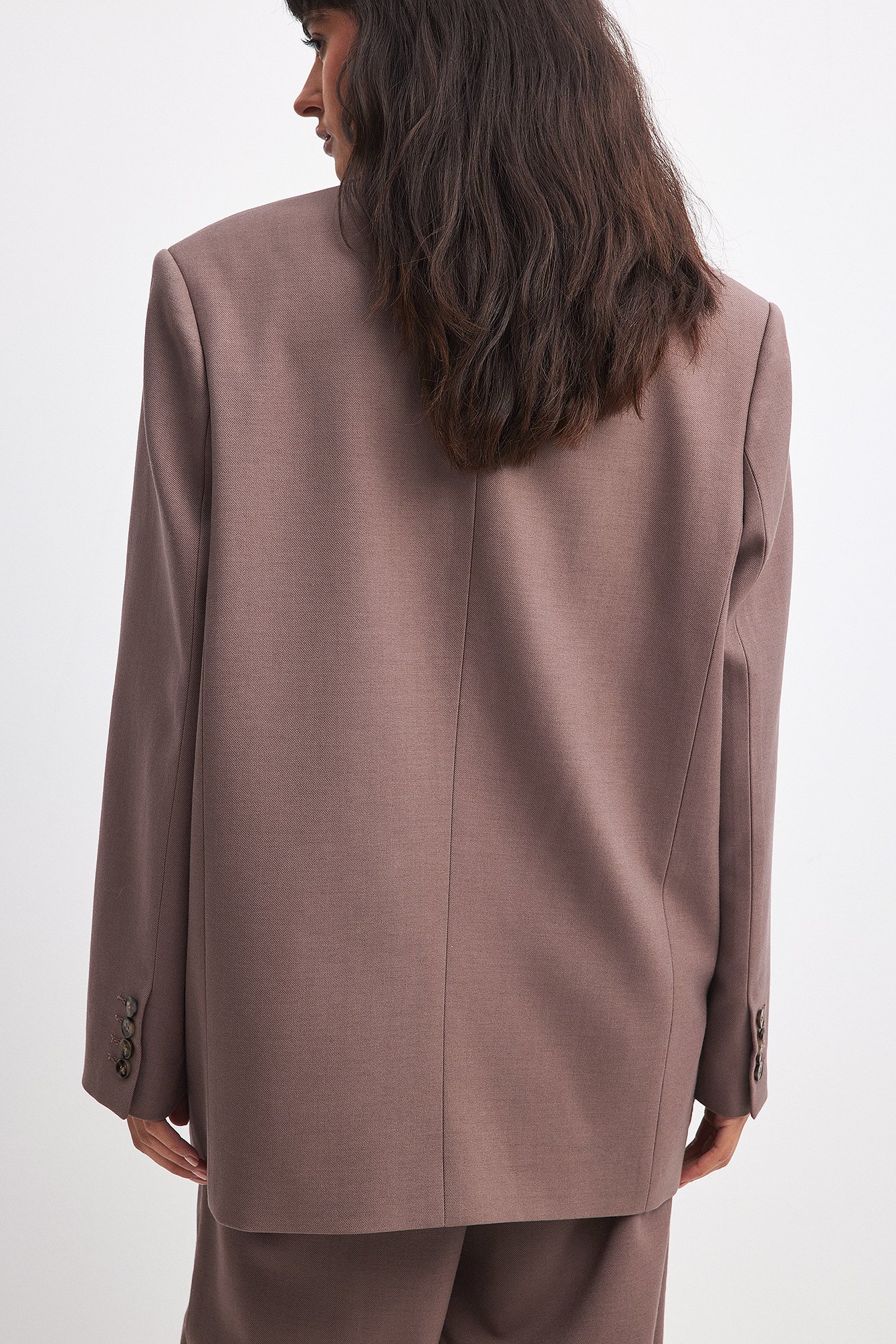 Zweireihiger Oversize-Maxi-Blazer