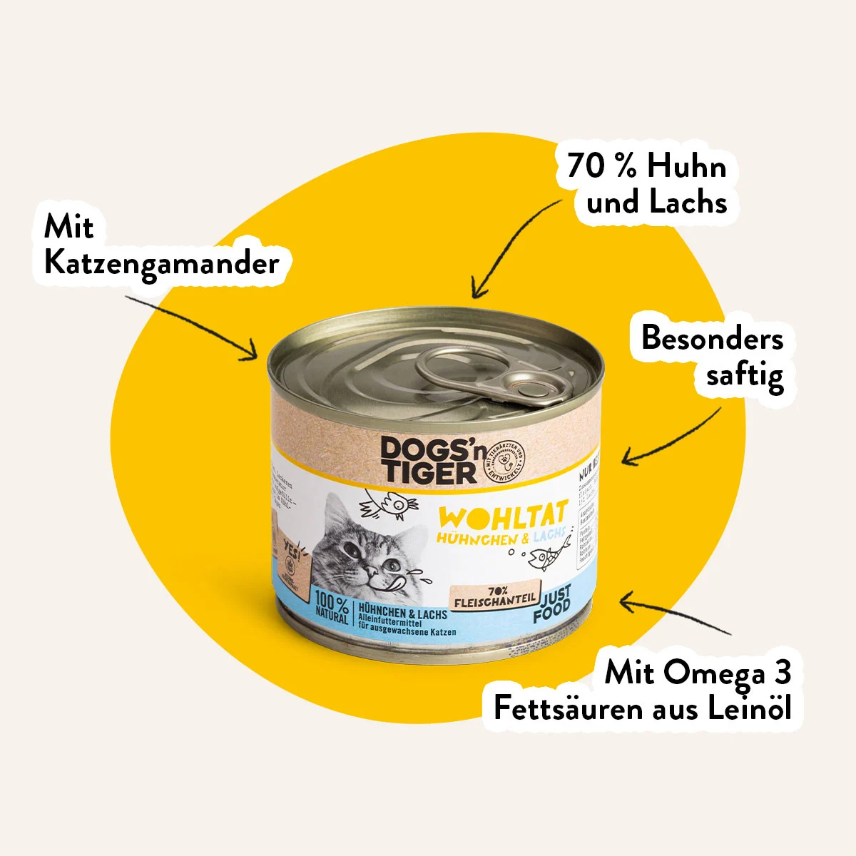 Dogs'n Tiger Wohltat Nassfutter Huhn & Lachs kaufen bei ZooRoyal