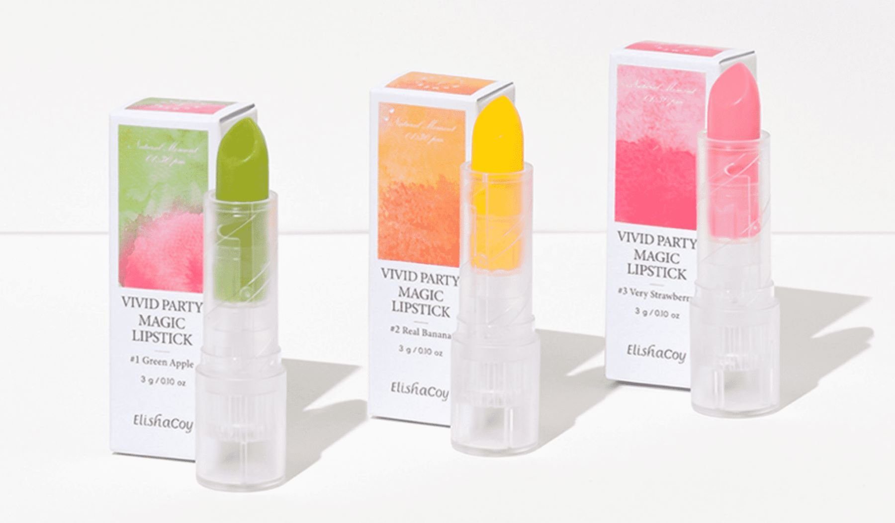 ElishaCoy Lippenstift ElishaCoy Vivid Party Magic Lipstick – Very Strawberry, 1-tlg.