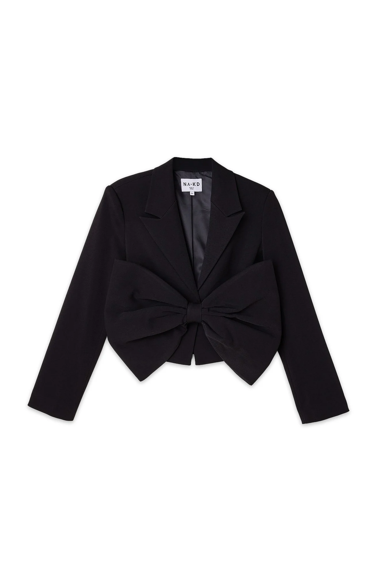 Crop-Blazer mit großer Schleife
