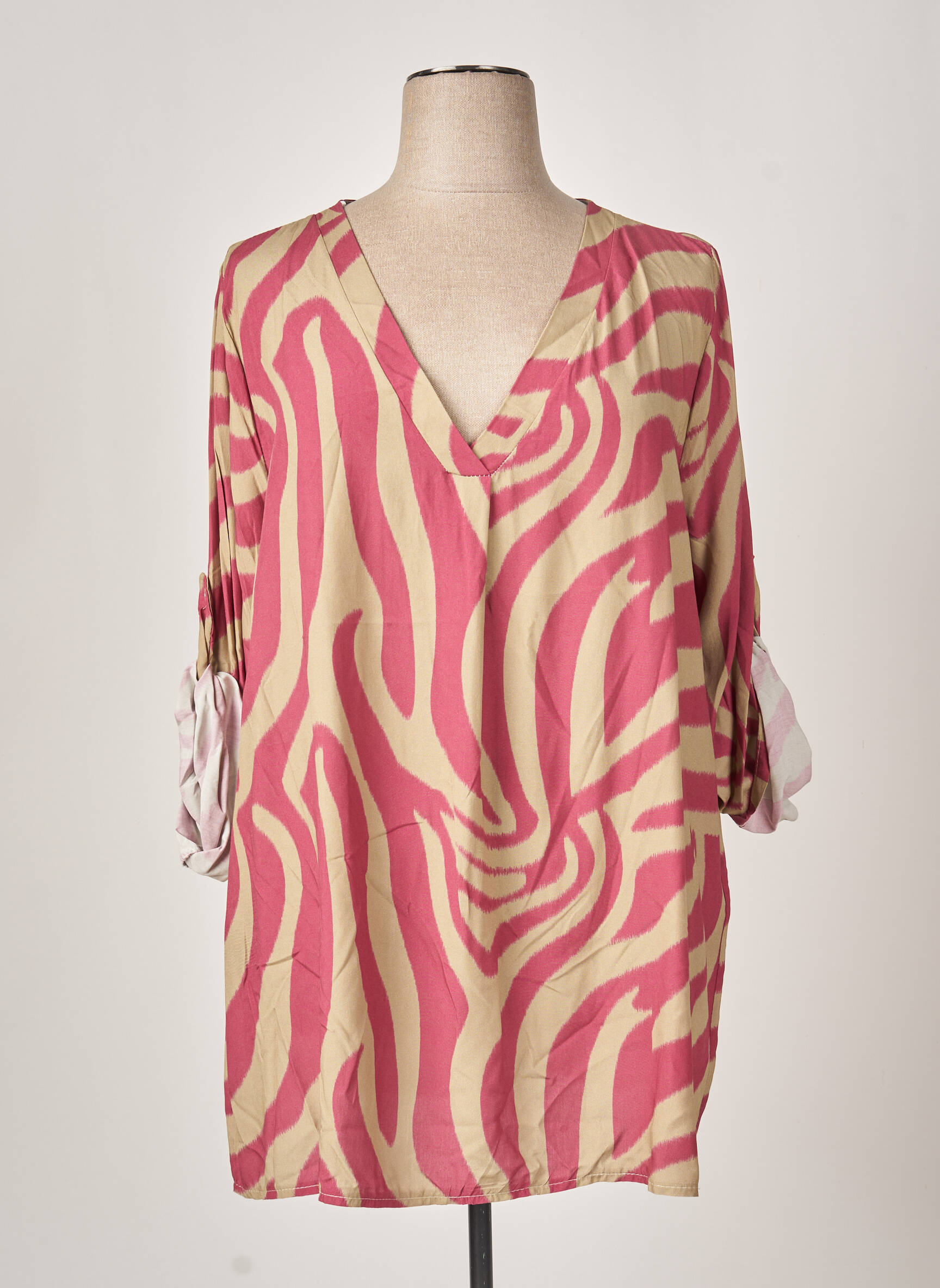 Made In Italy Tuniquemanchelongue Femme couleur rose
