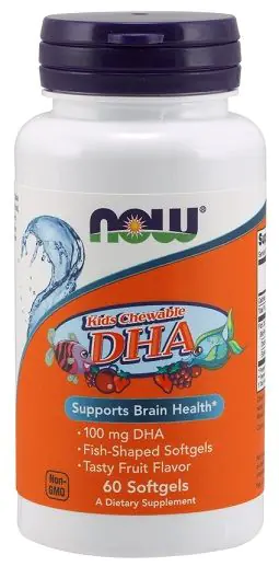 NOW Foods DHA Kids 100mg, Μασώμενες Κάψουλες