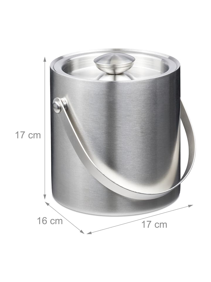 relaxdays Eiswürfelbehälter in Silber - 1,5 Liter günstig kaufen onesize