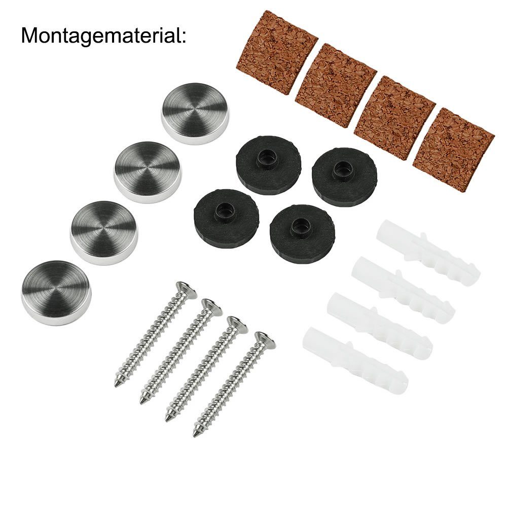 Mucola Küchenrückwand Glasrückwand Schwarz Fliesenspiegel Herdspritzschutz Herdblende ESG, (Stück, Premium-Rückwand), ESG Sicherheitsglas