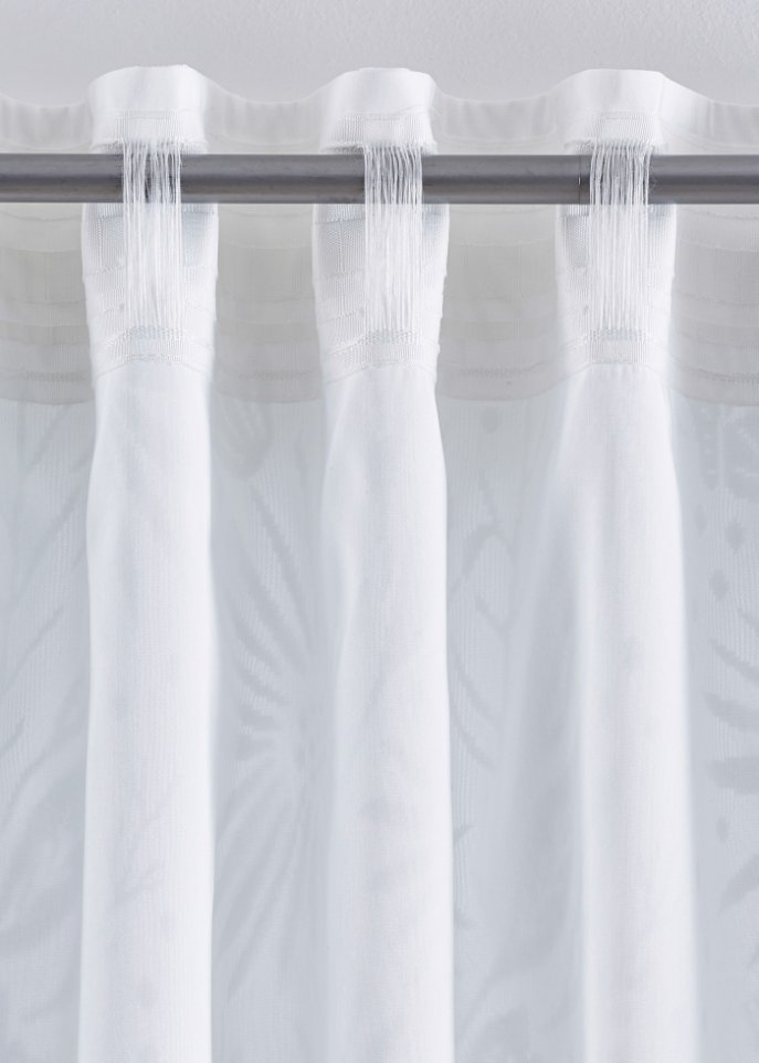 Doppellagiger Vorhang mit Raffhalter (1er Pack)