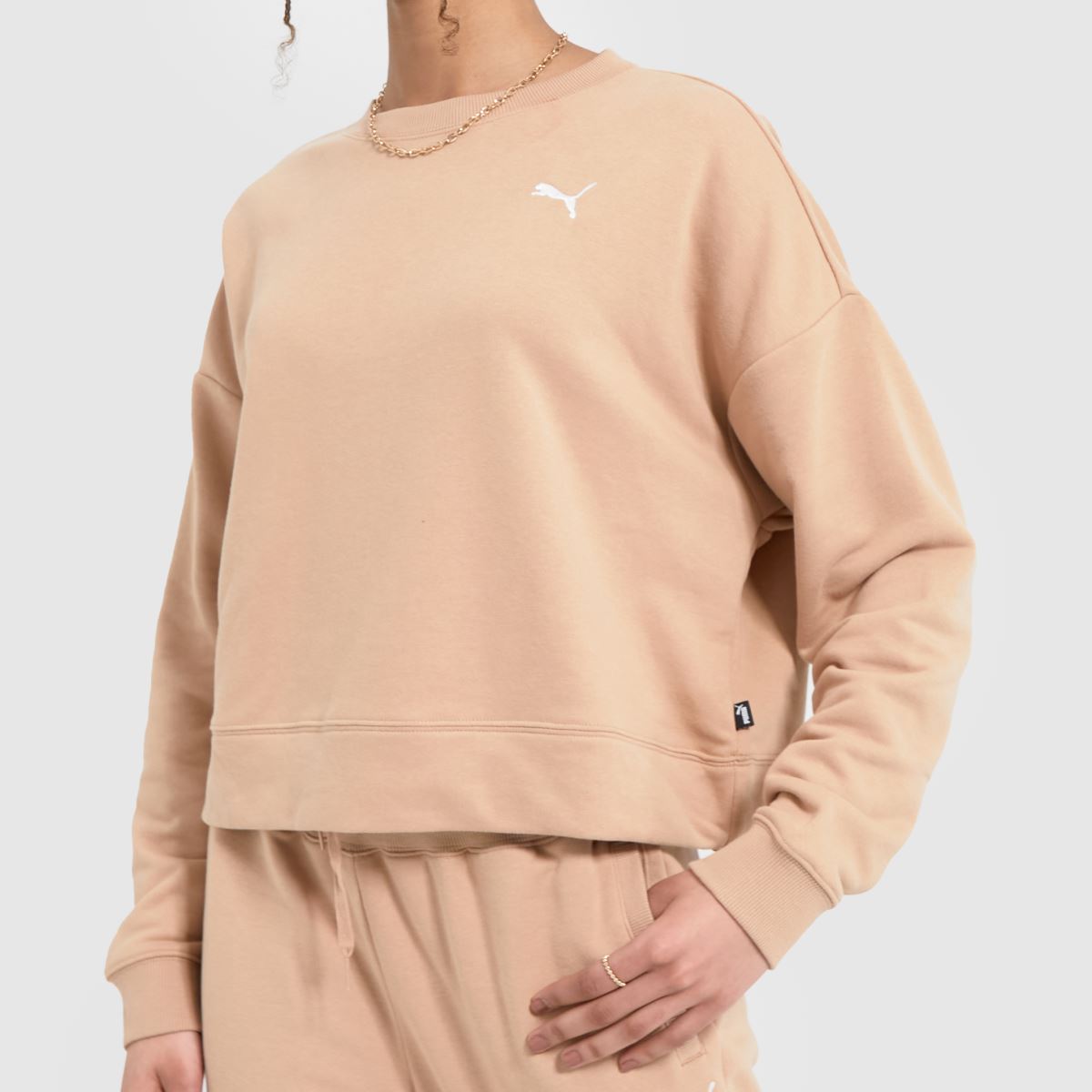 PUMA – Beige sweatshirt-loungeset