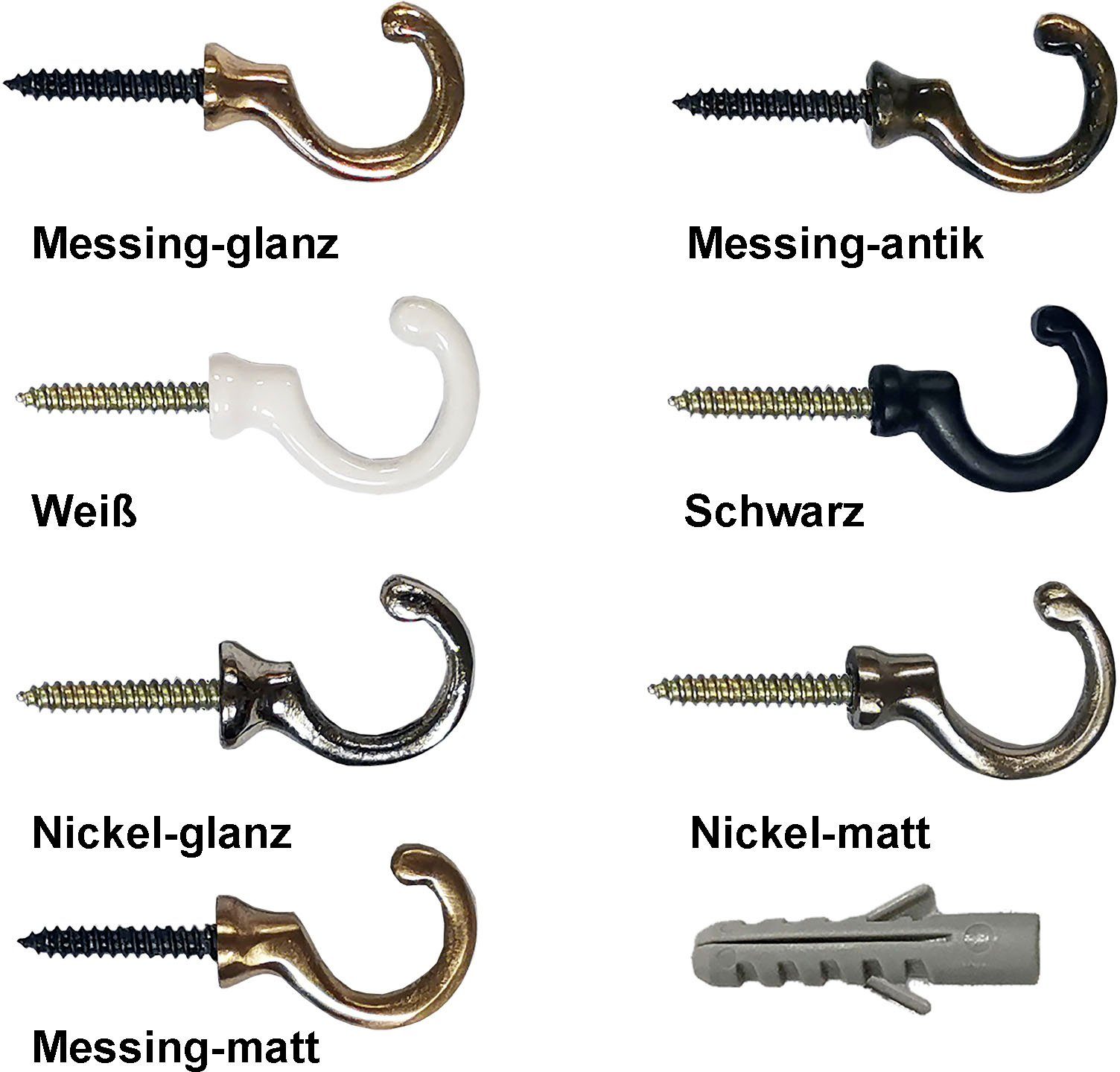 Raffhaken rund, indeko, Vorhänge, (2-tlg)