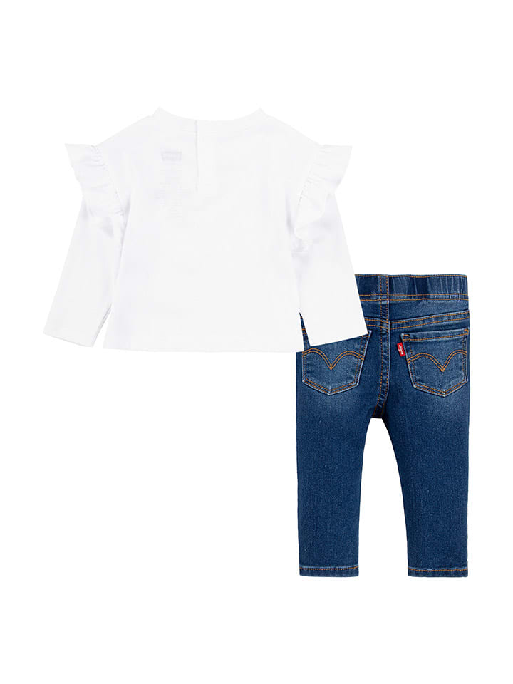 Levi's Kids 2tlg. Outfit in Weiß/ Blau günstig kaufen