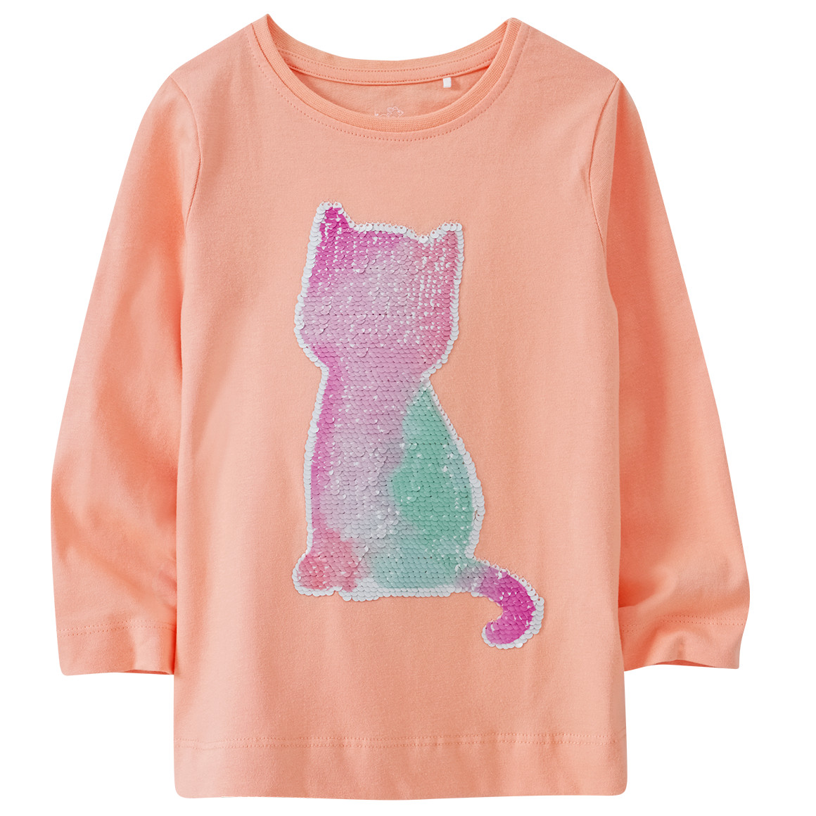 Mädchen Langarmshirt mit Wendepailletten
