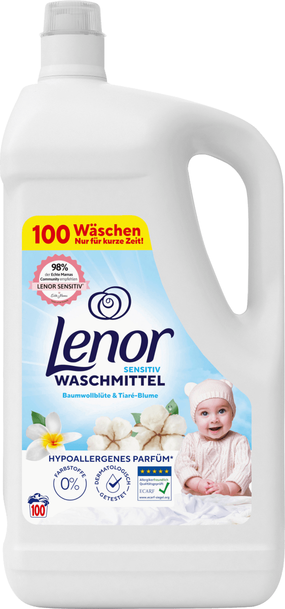 Vollwaschmittel sensitiv flüssig 100WL, 5 l