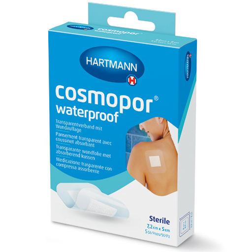COSMOPOR waterproof Wundverband 5x7,2 cm OTC  5 St  Pflaster