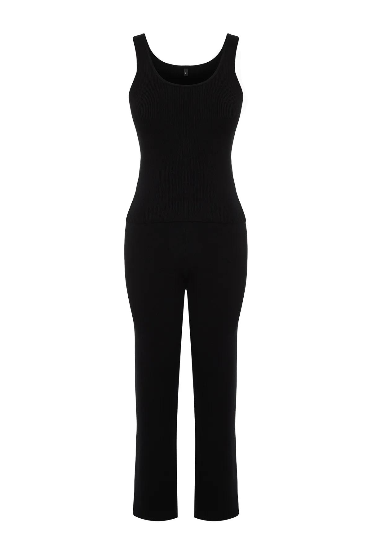 Trendyol Collection  Schwarzes Premium-/Spezialgarn-Strickober- und -Unterteil-Set TWOSS24AU00006