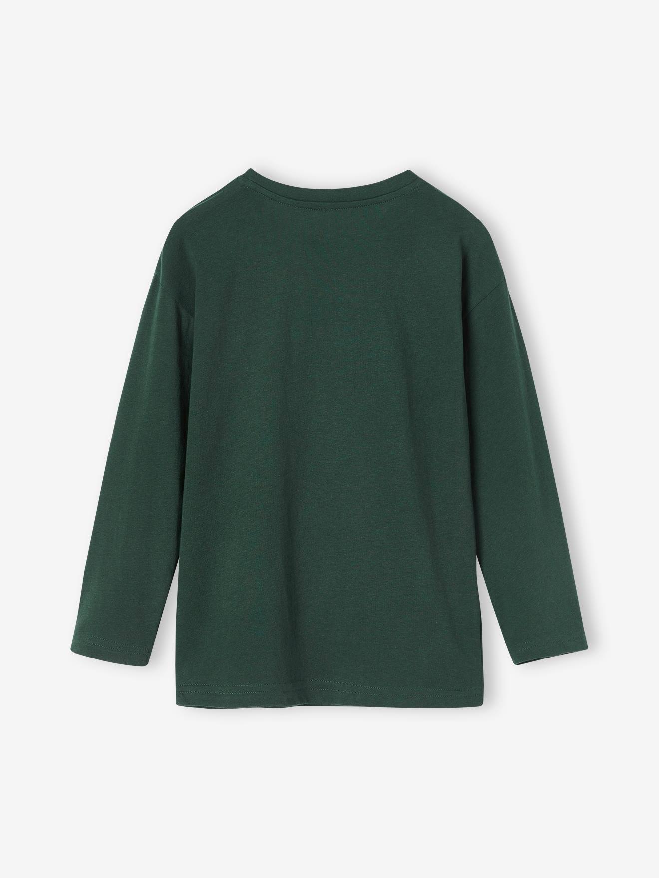 Vertbaudet Jungen Shirt mit Recycling-Baumwolle - tannengrün