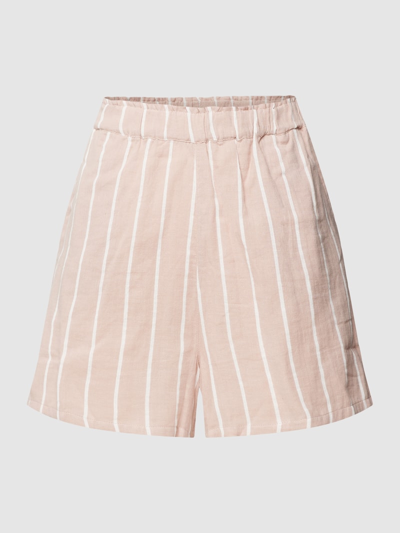 Shorts mit Streifenmuster Modell 'NORA' in altrosa