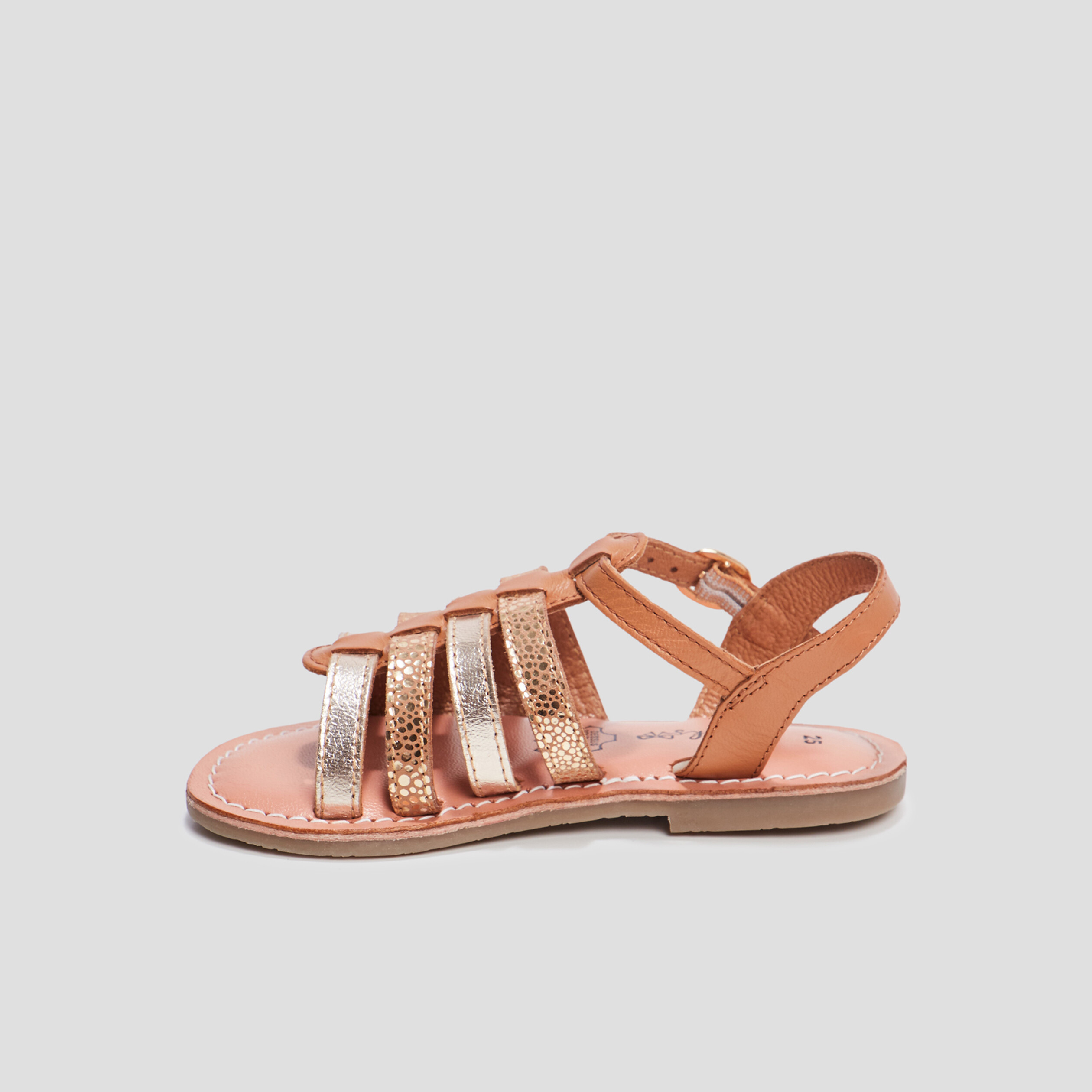 Sandales en cuir Creeks camel fille | La Halle