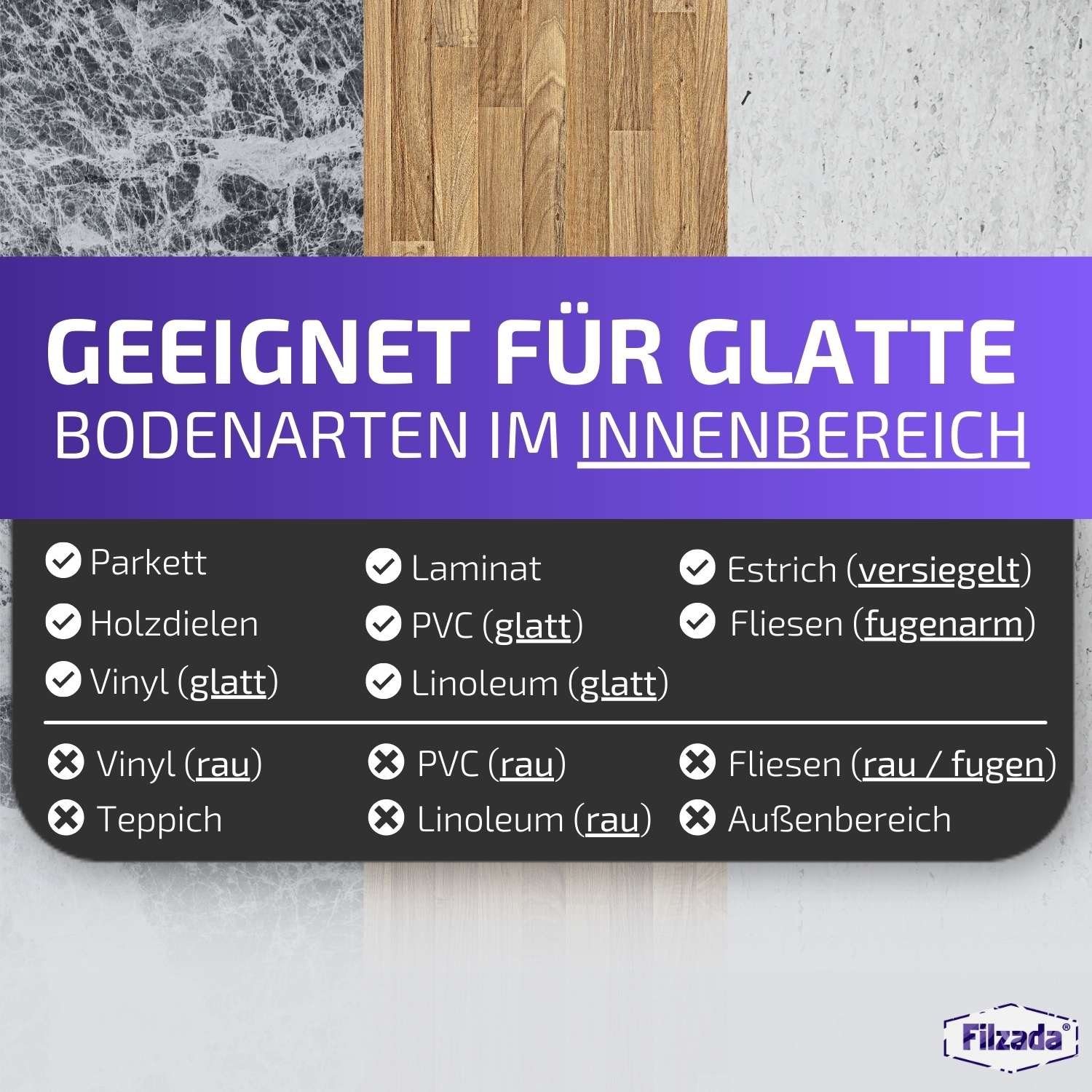 Filzada Filzgleiter Filzgleiter 106 St Selbstklebend Set Möbelgleiter Filz Rund Eckig