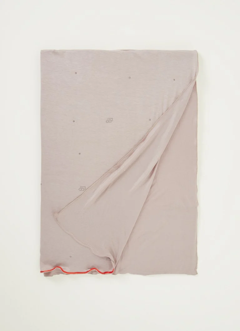BYLIMA Initials scarf with rhinestones 190 x 60 cm