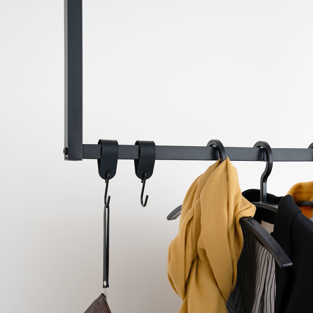Home Deluxe Garderobenleiste inkl. Kleiderbügel und S-Haken SWAY
