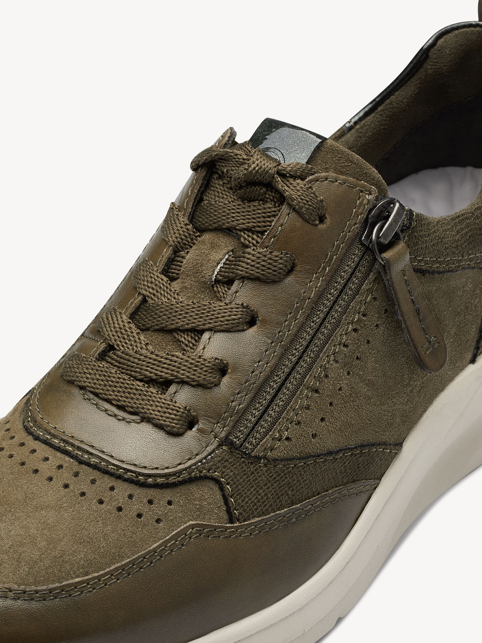 Basket en cuir - vert