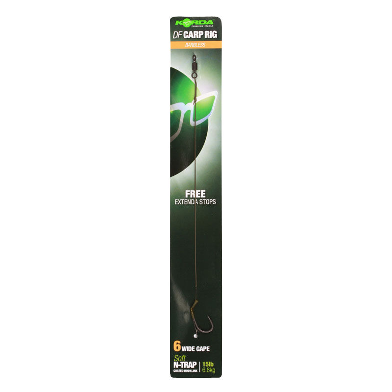 Korda n trap df rig wide gape carp leader (x1)