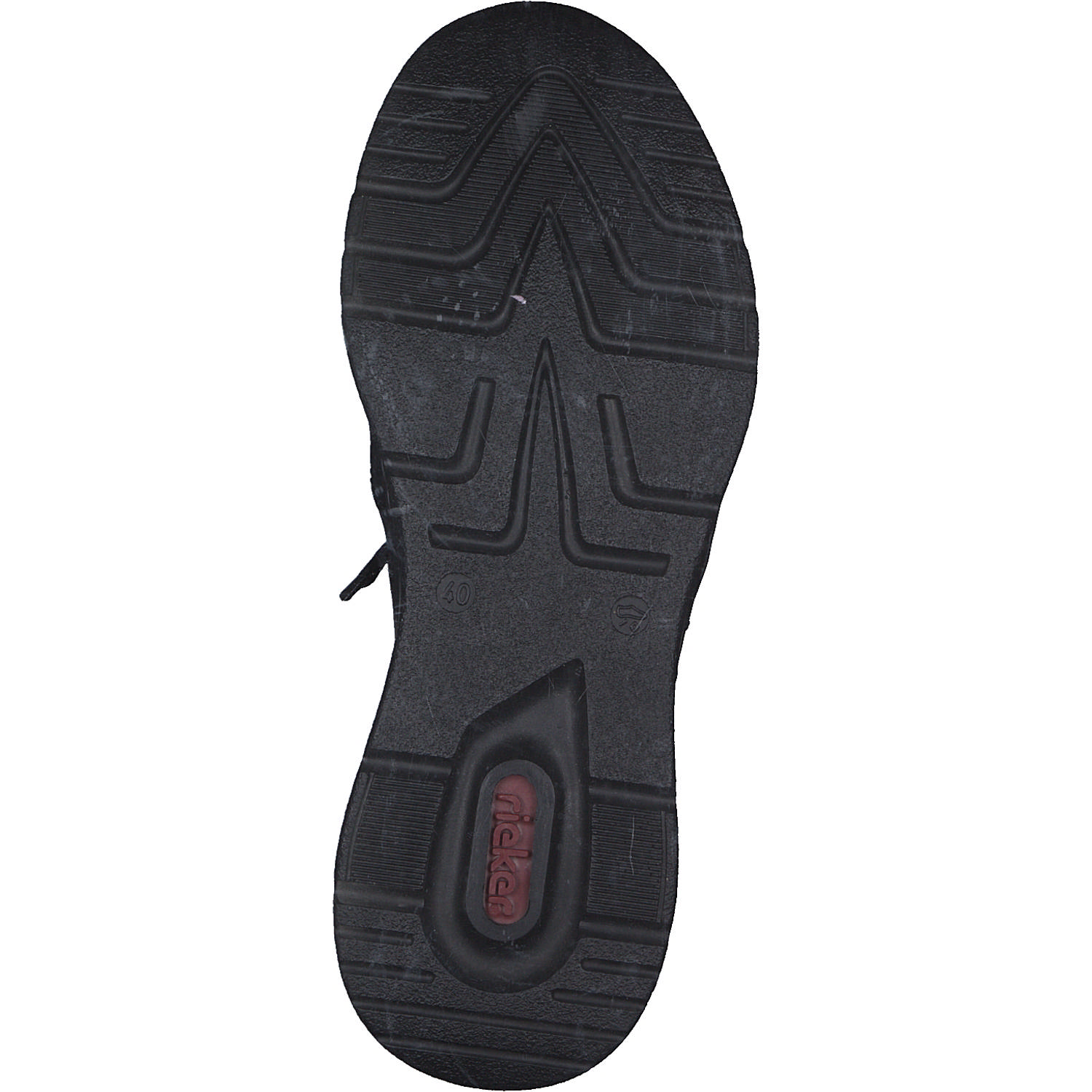Rieker M0031, Schnürschuhe, Damen, schwarz/schwarz/schwarz