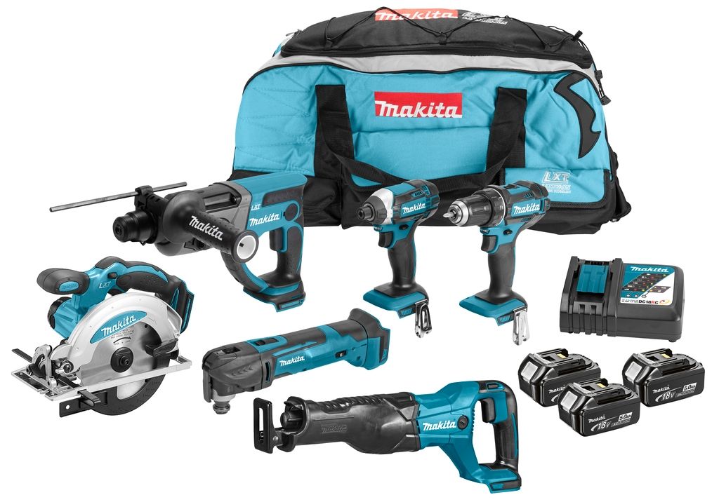 Makita DLX6038T Combo Set 18V 3 x 5.0Ah - Najnovije kombinovane mašine od 5.0 Ah