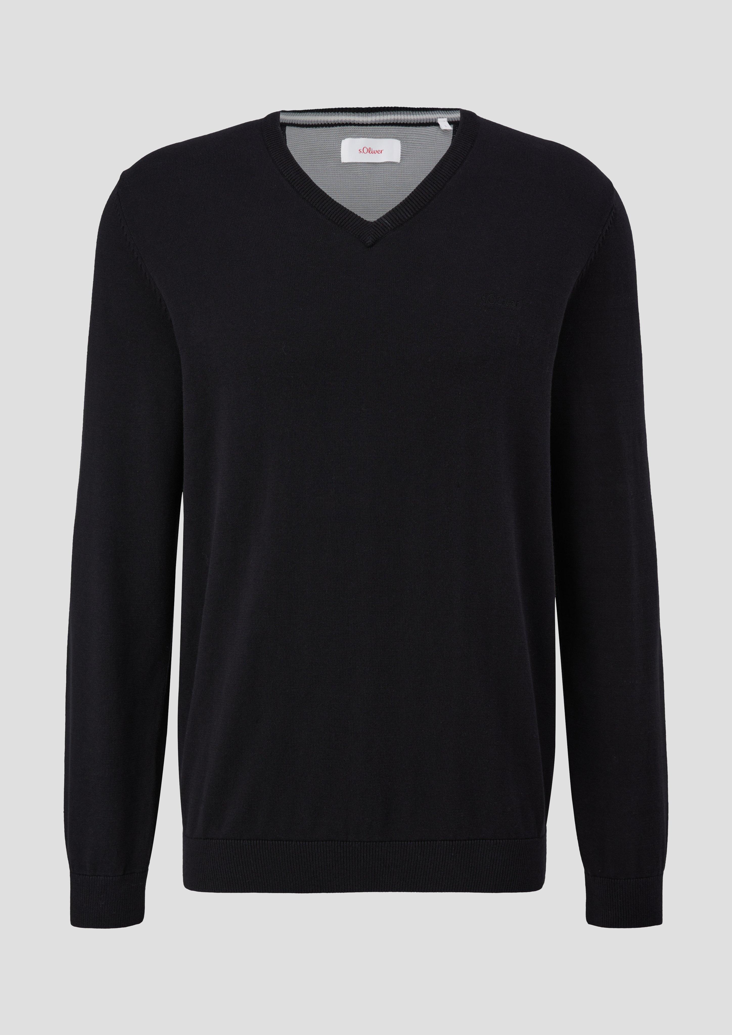 Strickpullover mit Logostickerei  2143174-9999