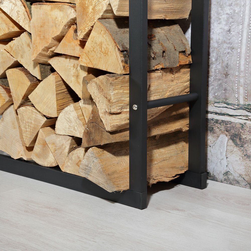 Melko Kaminholzregal Holzregal Kaminholzablage Kaminholzständer Anti-Kipp-Beschlag, BxTxH:60x25x100 cm, (Stück), Pulverbeschichtet