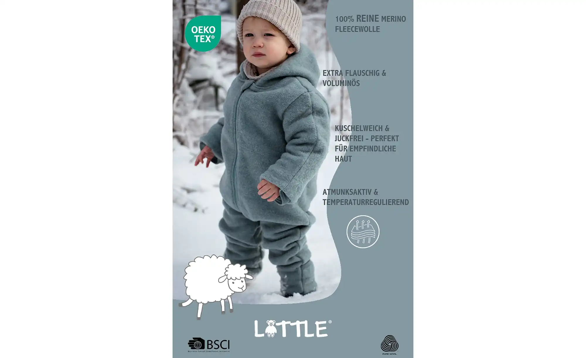 Merino Wollfleece Baby Overall Wollwalk